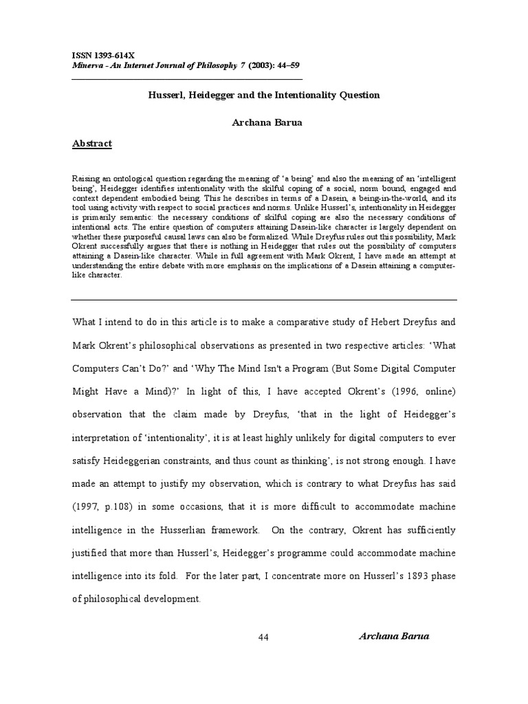 Husserl and Heidegger | PDF | Martin Heidegger | Edmund Husserl