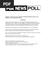 Fox News Poll Results October 6-8, 2019