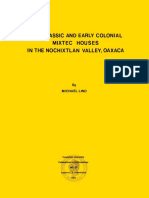 Postclassic and Early Colonial Mixtec Houses in The Nochixtán Valley, Oaxaca