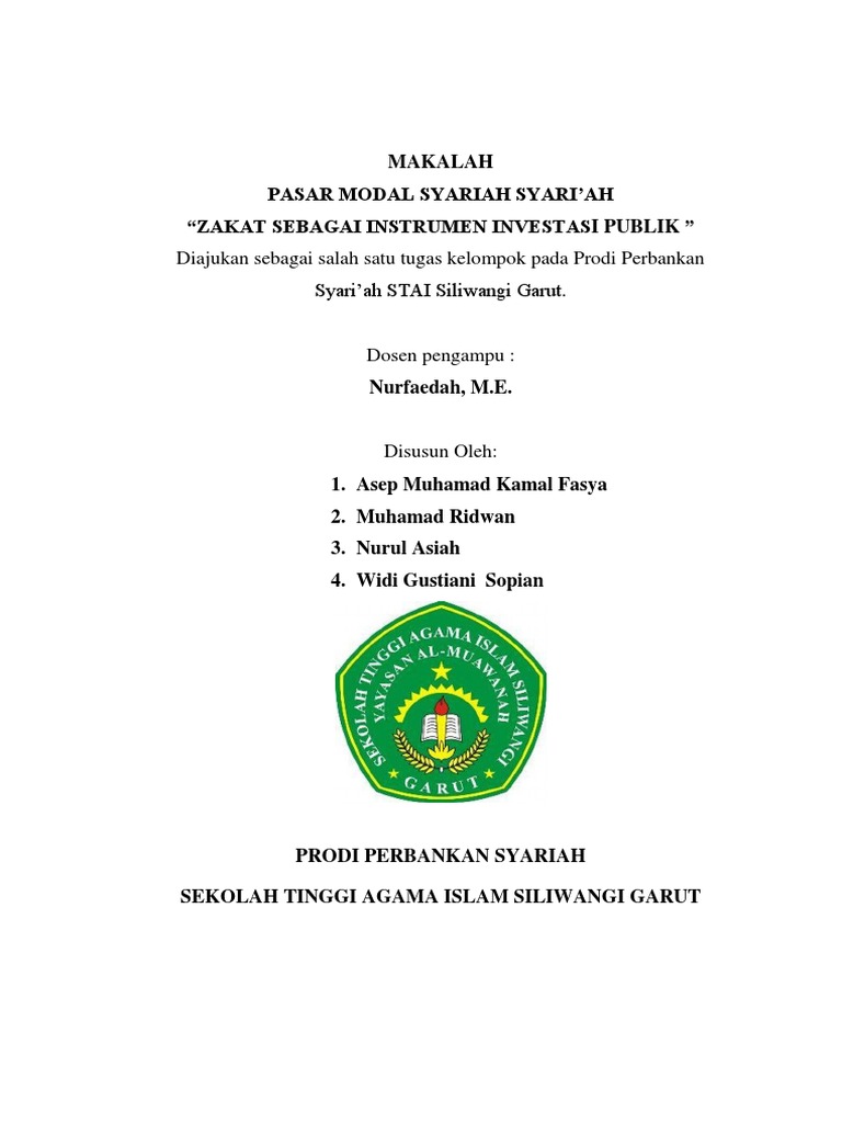 Zakat Sebagai Instrumen Investasi