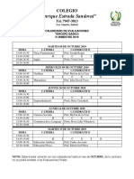 Calendario de Evaluaciones IV Bimestre 2019 - Oficial