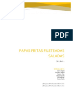 Papas Fritas Fileteadas Saladas