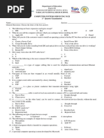 Computer Systems Servicing Ncii 1 Quarter Examination: Region III Schools Division of Nueva Ecija