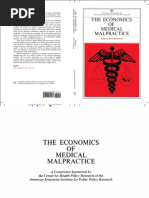 The Economics of Medical Malpractice