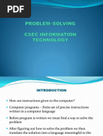 CXC CSEC Problem Solving