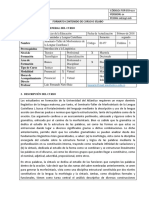 Programa Académico Morfosintaxis I.