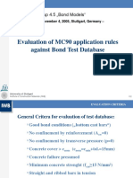 Evaluation of MC90 Application Rules Against Bond Test Database