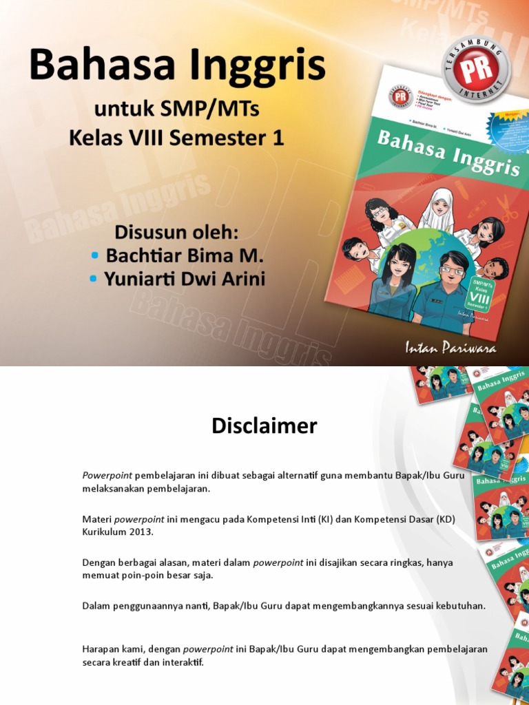 Power Point Pembelajaran Bahasa Inggris Viii A Ppsx Bus Verb