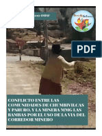Reporte N° 02: CONFLICTO ENTRE LAS COMUNIDADES DE CHUMBIVILCAS Y PARURO, Y LA MINERA MMG LAS BAMBAS POR EL USO DE LA VIA DEL CORREDOR MINERO