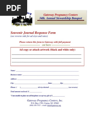 Ad Journal Banquet 2019 Ad Response Form