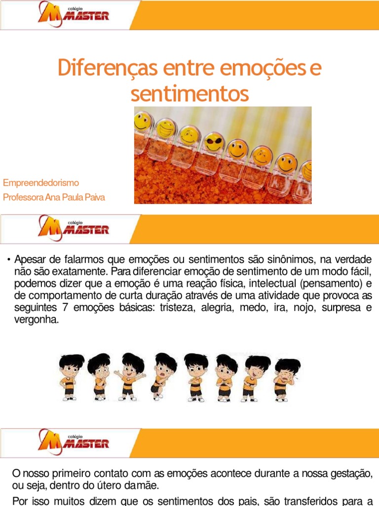 Diferenças Entre Emoções e Sentimentos | PDF
