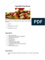Chicken & Vegetable Pan Roast: Ingredients