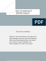 How To Reflect Effectively