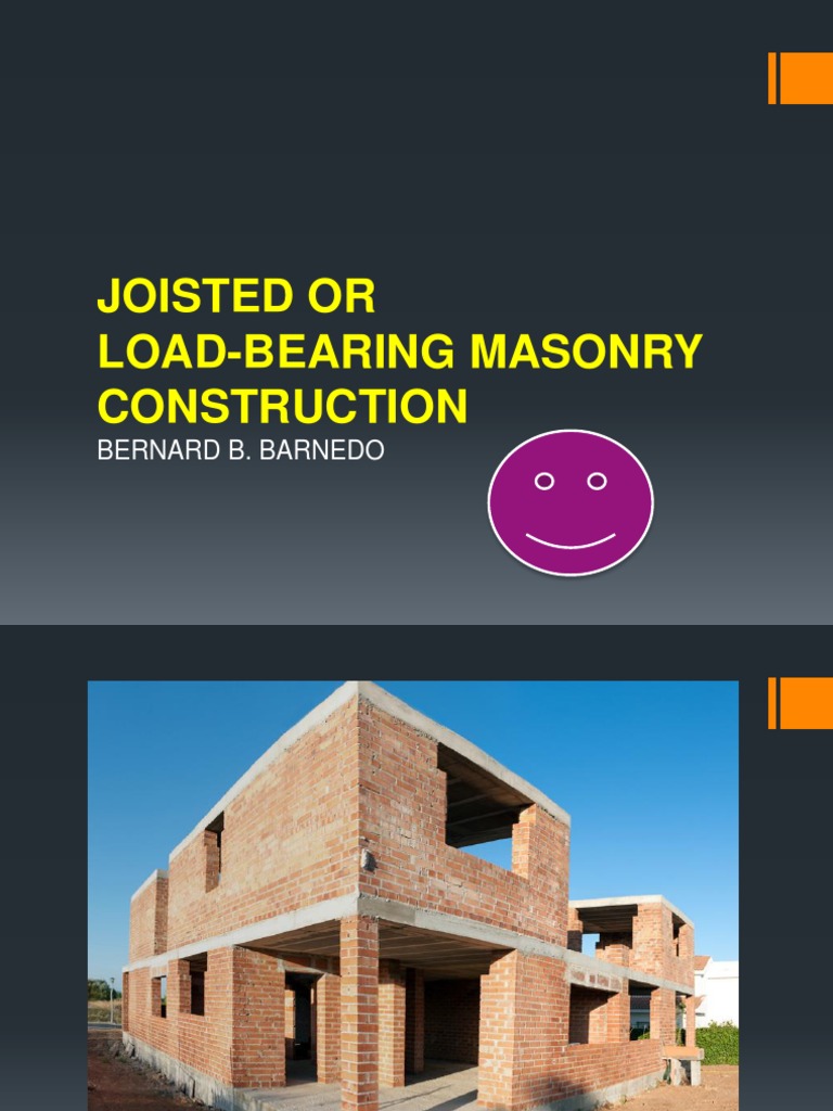 Joisted or LoadBearing Masonry Construction PDF Masonry Wall