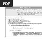 Work-Experience-Sheet CSC Form 212 | PDF | Business | Employment
