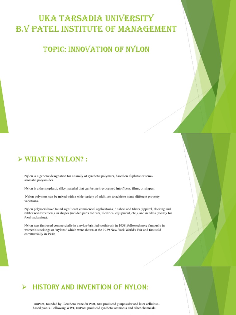 History and Impact of Nylon Invention | PDF | Nylon | Plastic