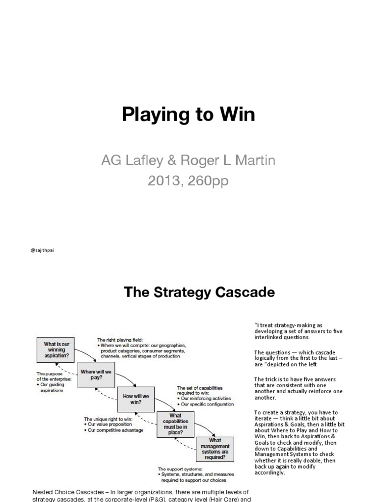 Strategy Cascade Playing-to-Win-Summary PDF | PDF | The Vanguard Group ...