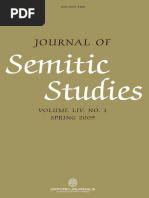 Journal of Semitic Studies-Vol. 1-2009 PDF