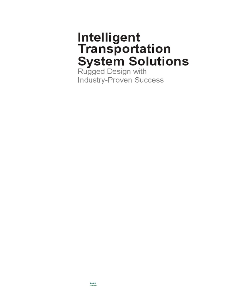 Intelligent Transportation System Solutions Pdf Automation Embedded System 