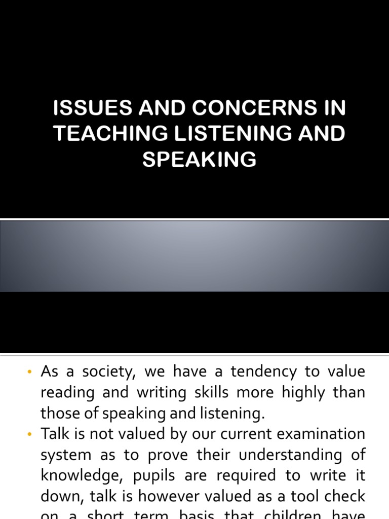 Challenges in Teaching Speaking Skills | PDF | Teachers | Psychology