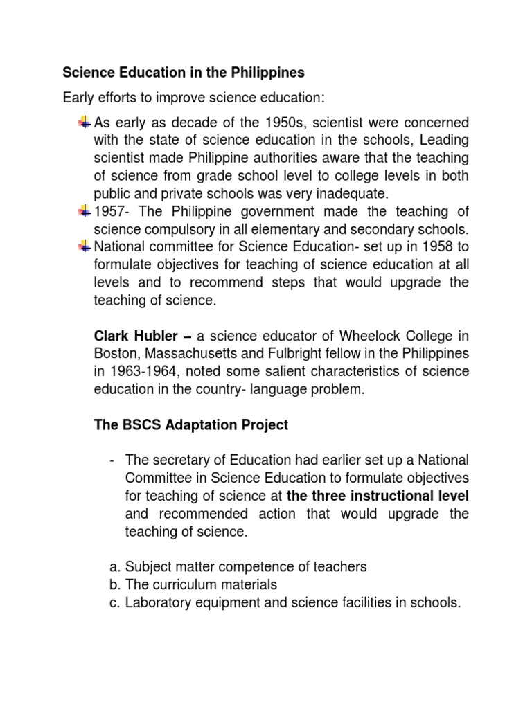 Science Education in The Philippines and Indigenous PDF Science