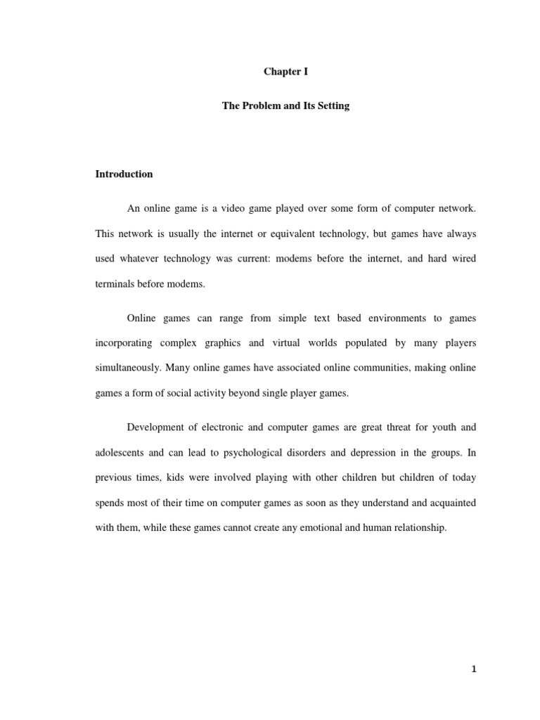 Impact of Online Gaming on Youth Mental Health | PDF | Survey ...