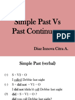 Simple Past Vs Past Continuous: Diaz Innova Citra A