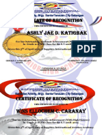 Certificate of Recognition: Ashly Jae D. Katigbak