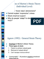 Criticisms of Merton's Strain Theory and Agnew's General Strain Theory