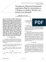 Incidences of Pterygium by Physical Examination Using A Slit Lamp and To Find Its Association To Exposure To UV-B Rays in Outdoor Workers in A Tertiary Care Hospital