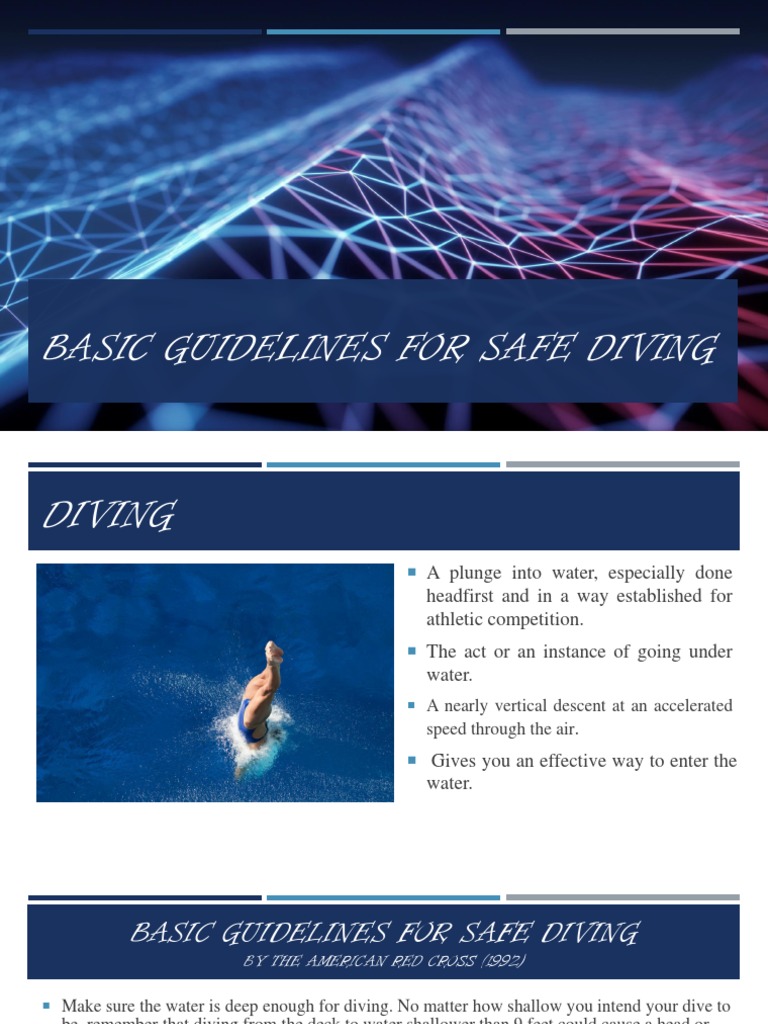 Basic Guidelines For Safe Diving PDF