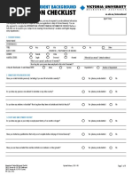 Information Checklist: International Student Background