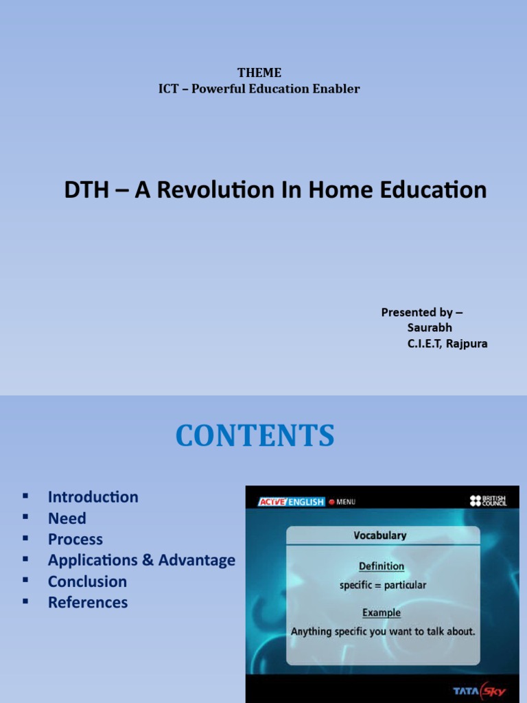 DTH: Transforming Home Education | PDF