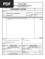 Disbursement Voucher: Provincial Government of Cagayan