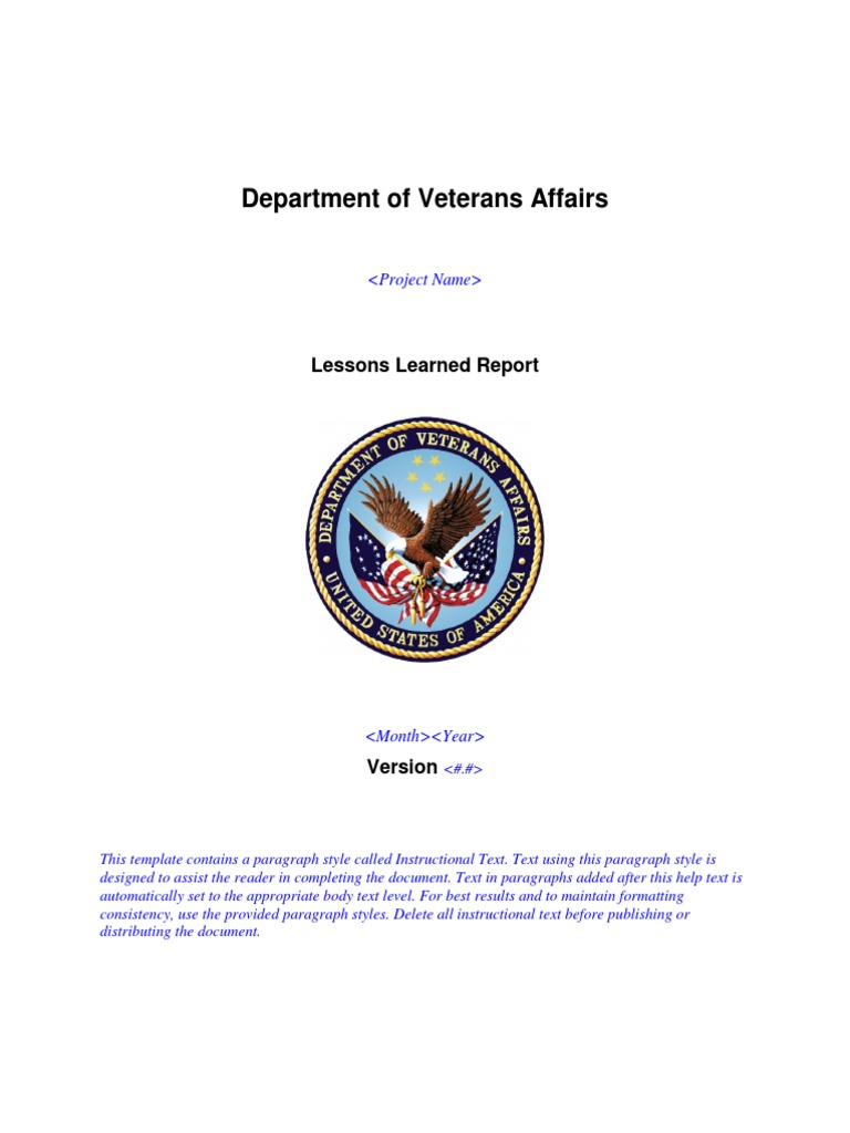 Lesson Learned Report Template | PDF | Product Lifecycle | Project ...