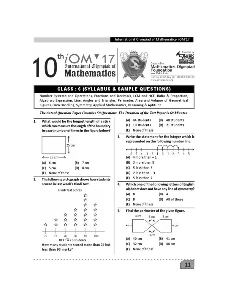 Math Olympiad Prep for Grade 6 | PDF | Elementary Mathematics ...