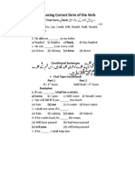 Choosing Correct Form of The Verb