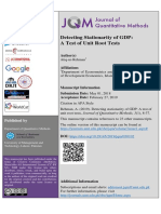 Detecting Stationarity of GDP A Test of Unit Root Tests PDF