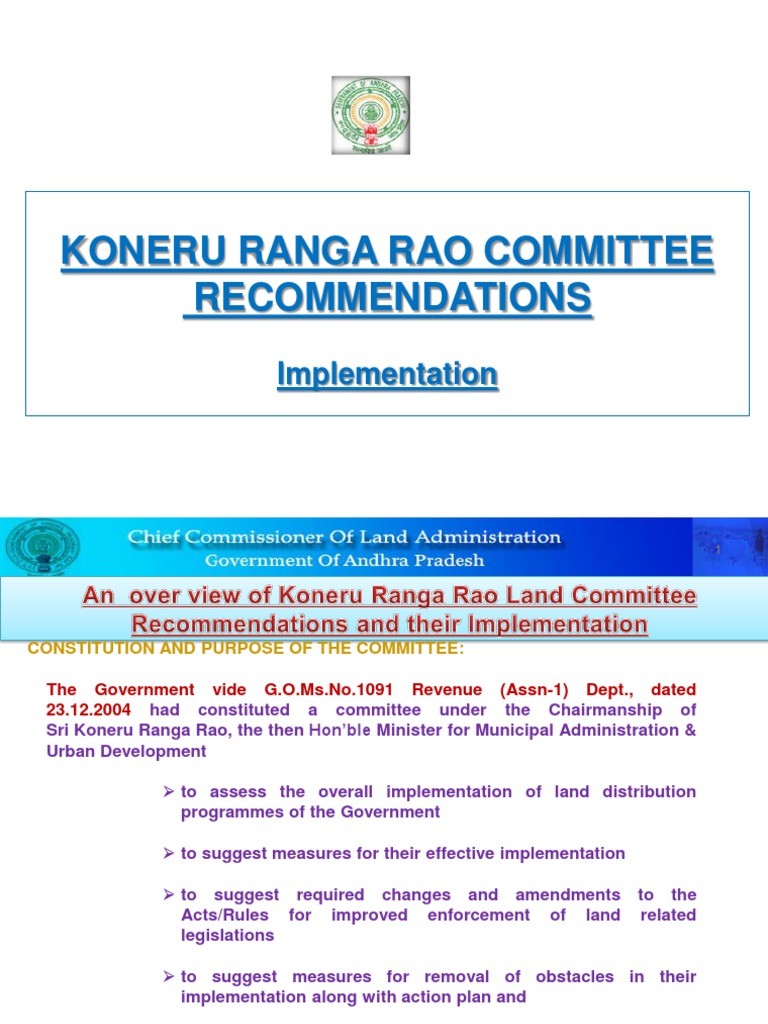 Koneru Ranga Rao Committee Report | PDF | Legal Aid | Justice