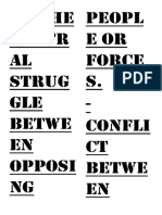 Is The Centr Al Strug Gle Betwe en Opposi NG Peopl Eor Force S. - Confli CT Betwe en