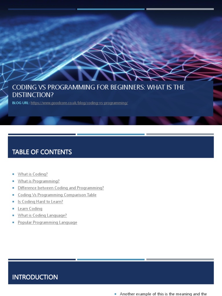 Coding Vs Programming | PDF | Computer Programming | Computer Program