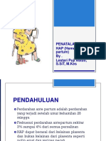 Penatalaksanaan Hap (Hemoragic Ante Partum) By. Lestari Puji Astuti, S.Sit, M.Kes