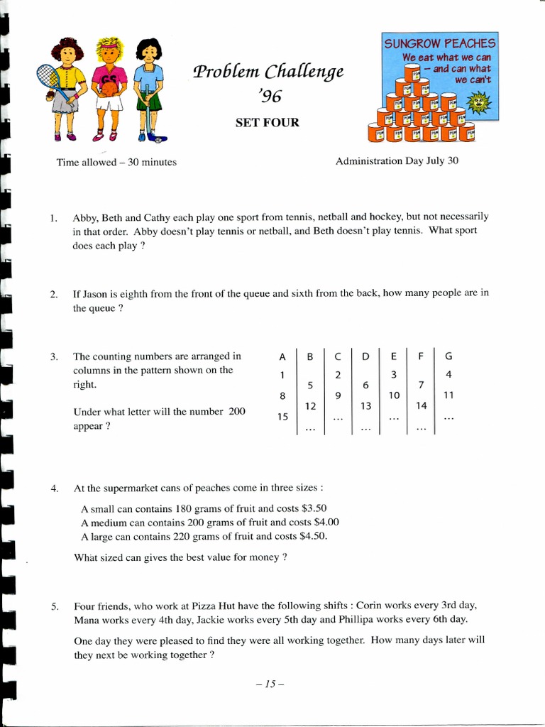 Otago Problem Solving Examples | PDF