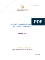 Activité, Emploi Et Chômage Du Grand Casablanca, 2012