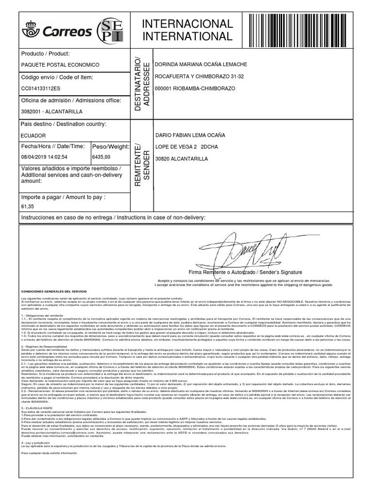 Carta circular 30820