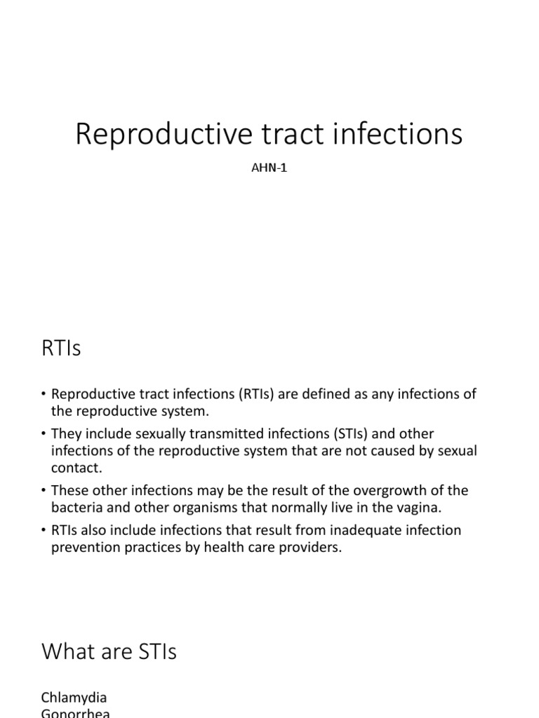 Understanding Reproductive Tract Infections | PDF | Sexually ...