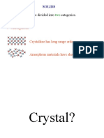 SOLIDS CAN BE DIVIDED INTO TWO CATEGORIES