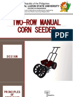 Two-row manual corn seeder design principles
