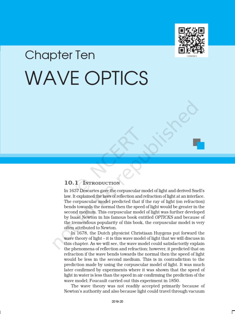 Understanding Wave Optics Principles | PDF | Lens (Optics) | Light