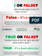 Food Safety Week T or F DMCC